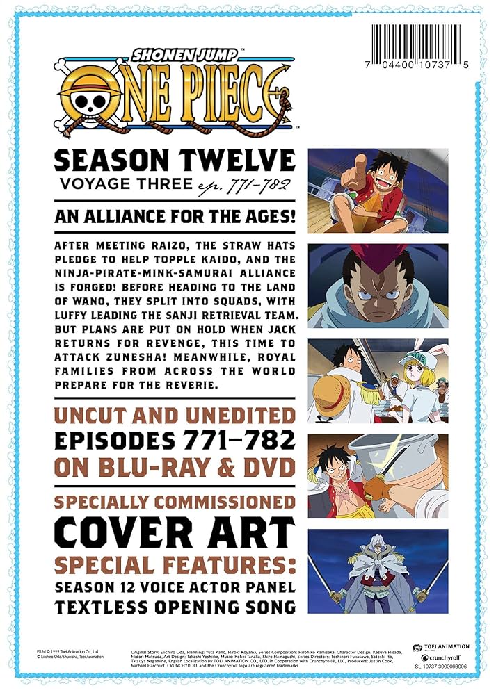 Amazon.com: One Piece: Season Twelve, Voyage Three - Blu-ray